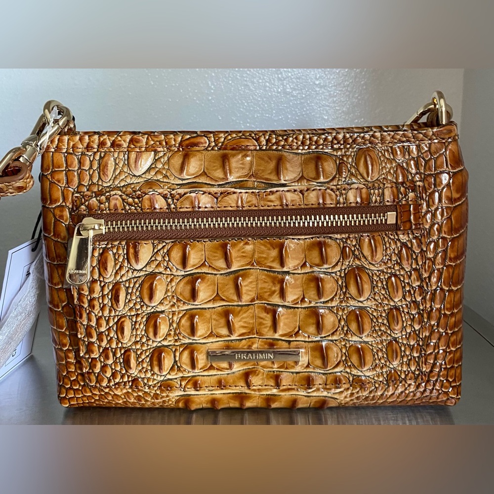 BRAHMIN…CROCODILE EMBOSSED CROSSBODY HANDBAG - Picture 2 of 15